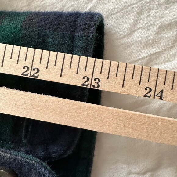 L.L. Bean Men's Plaid Flannel Button Down Shirt Shacket Green Navy Size Large - Picture 7 of 8